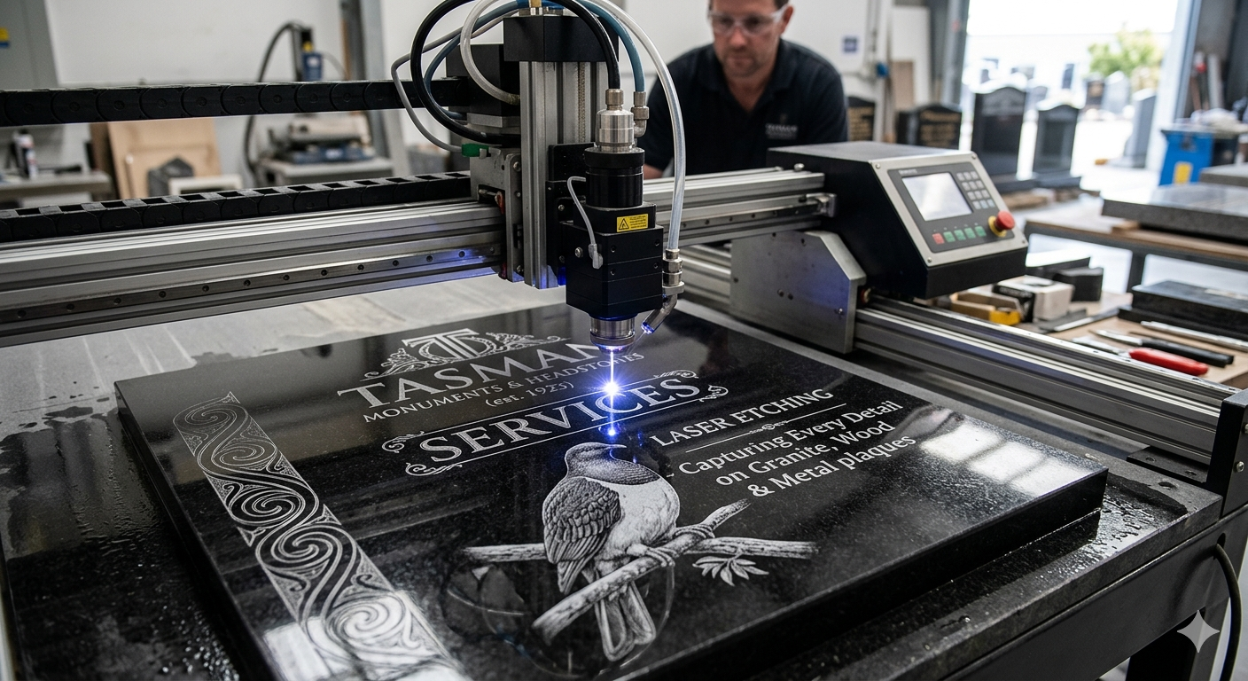 Precision Laser Etching on Granite